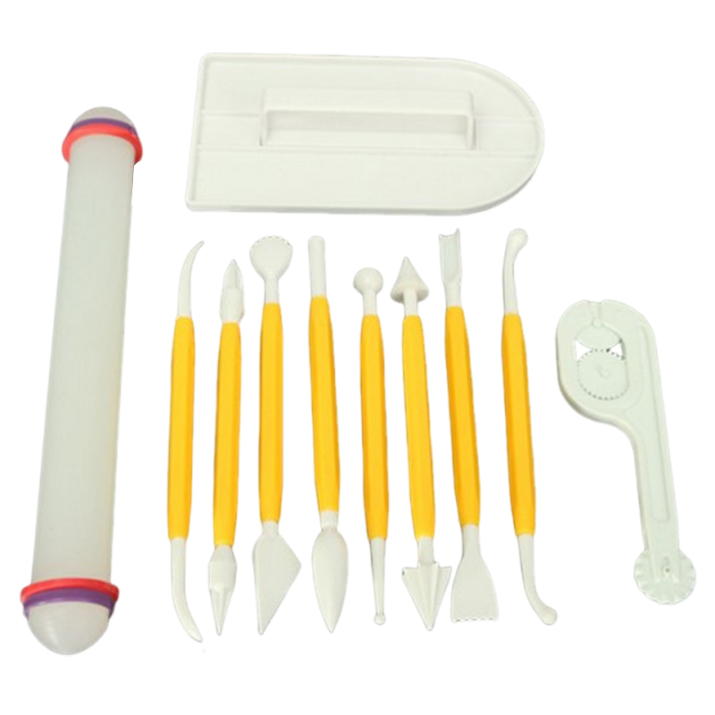 Fondant Smoother Set - 11개/세트 베이킹 도구 케이크 가정용 DIY