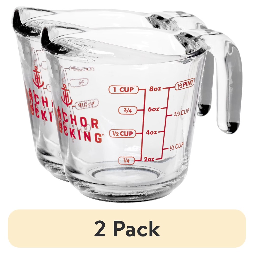 Kitchen Baking Set - 2팩 유리 계량컵 세트, 손잡이와 주둥이가