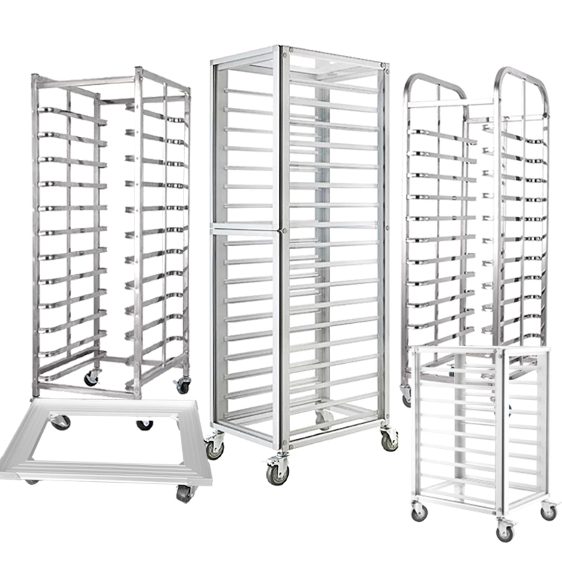 Kitchen Baking Tray Rack - 상업용 알루미늄 베이킹 트레이 트롤리 다층