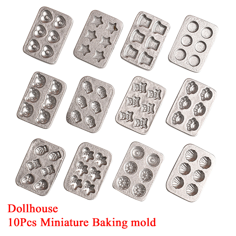 Baking In Kitchen - 10개 인형 집 미니어처 미니 케이크