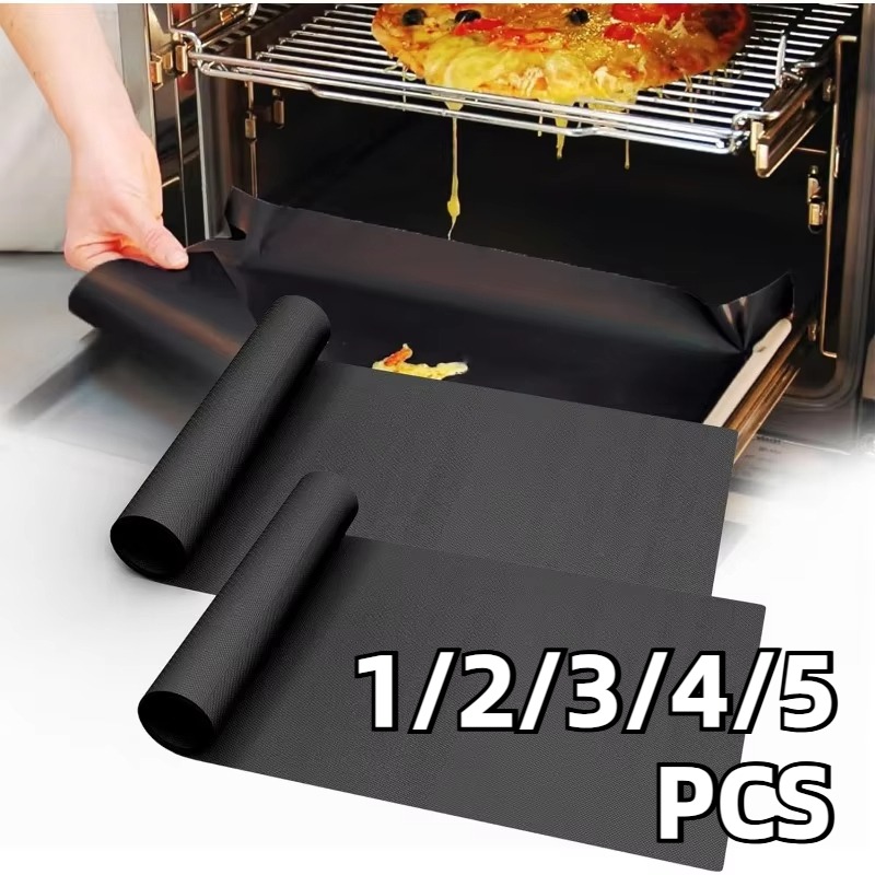 Kitchen Baking Oven - 1/2/3/4/5PCS 블랙 바베큐 그릴 매트 오븐