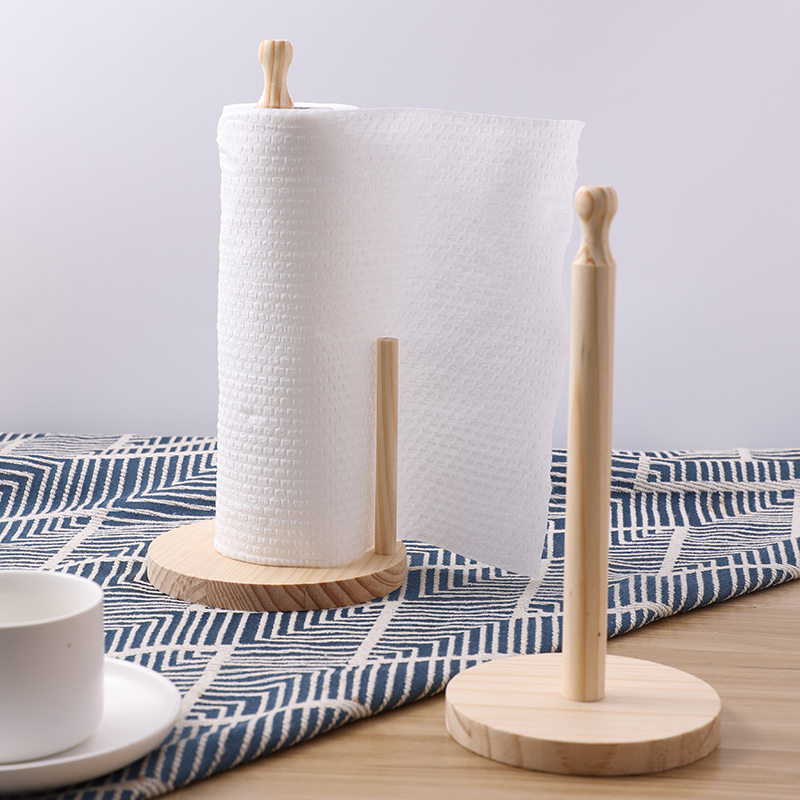 Kitchen Baking Paper Holder - 1개 나무 스탠딩 페이퍼 타월 홀더