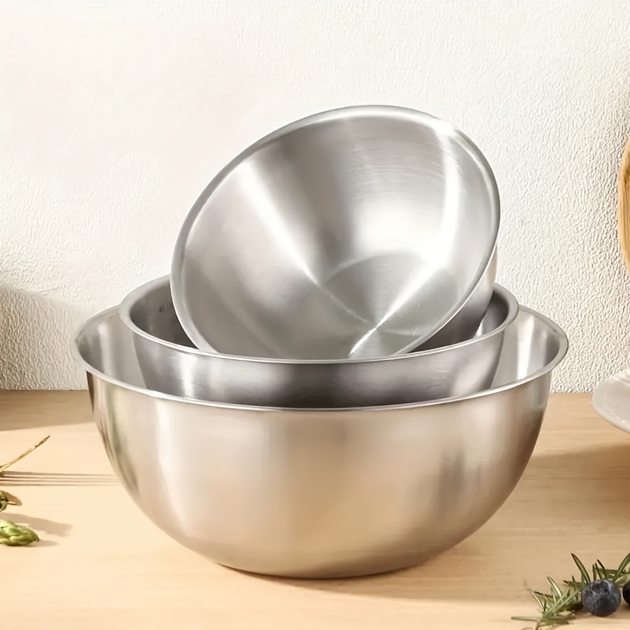 Kitchen Baking Set - 3개 스테인리스 스틸 샐러드 볼 세트,