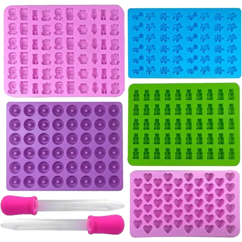 Kitchen Baking Tray Set - 2 Dropper 세트와 5Pcs 캔디 실리콘