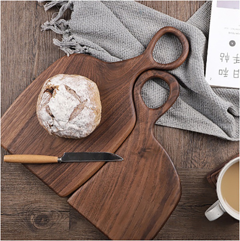 검은 호두 단단한 도마 나무 트레이 피자 보드 도마 주 - Baking In Kitchen 리뷰 및 가격