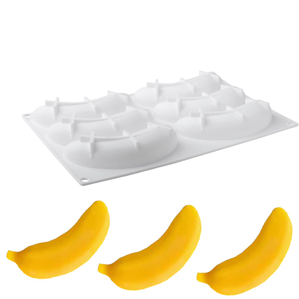 6 또는 12 셀 바나나 디자인 실리콘 케이크 금형 프 - Kitchen Baking Gadgets 리뷰 및 가격