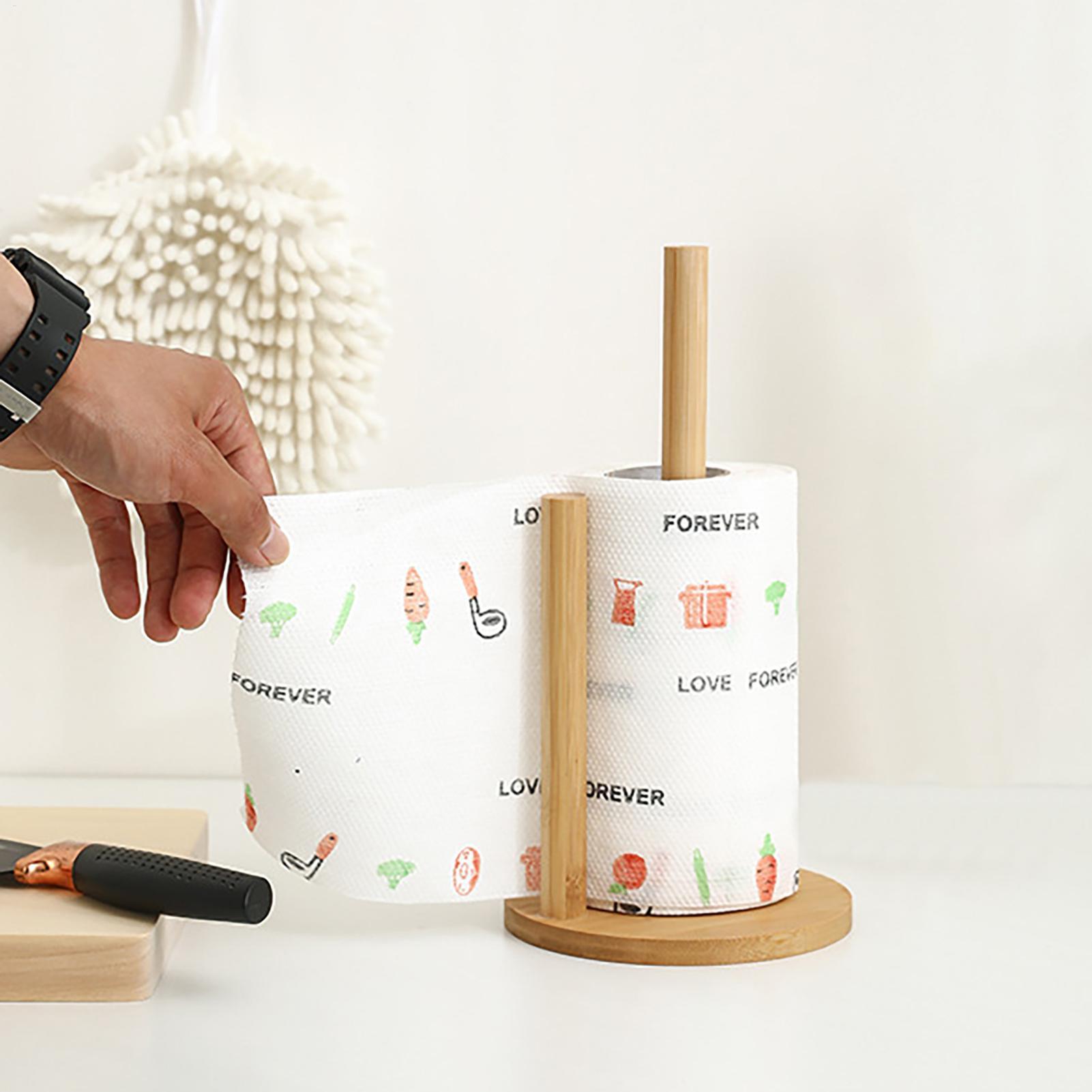 주방 롤 키친타월 홀더 나무 화장지 홀더 솔리드 스탠딩 - Kitchen Baking Paper Holder 리뷰 및 가격