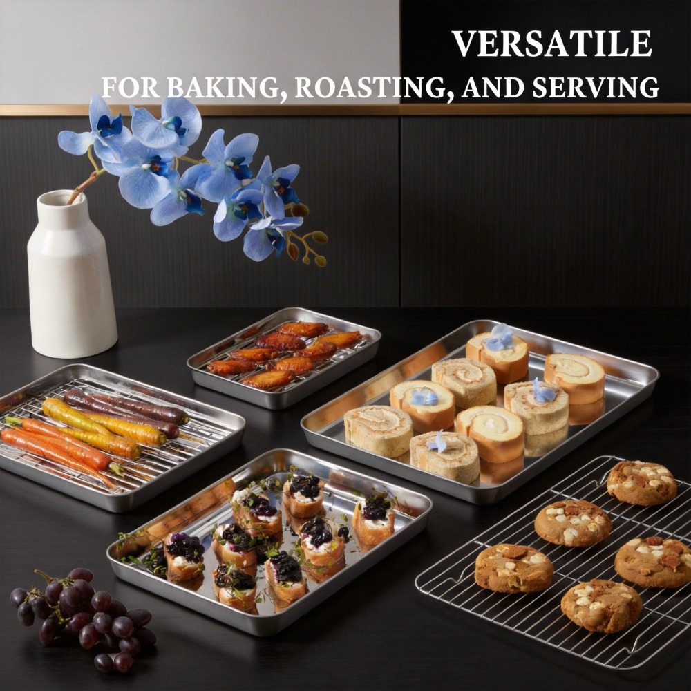 스테인리스 스틸 베이킹 시트와 와이어 랙, 균일 가열  - Kitchen Baking Tray Rack 리뷰 및 가격