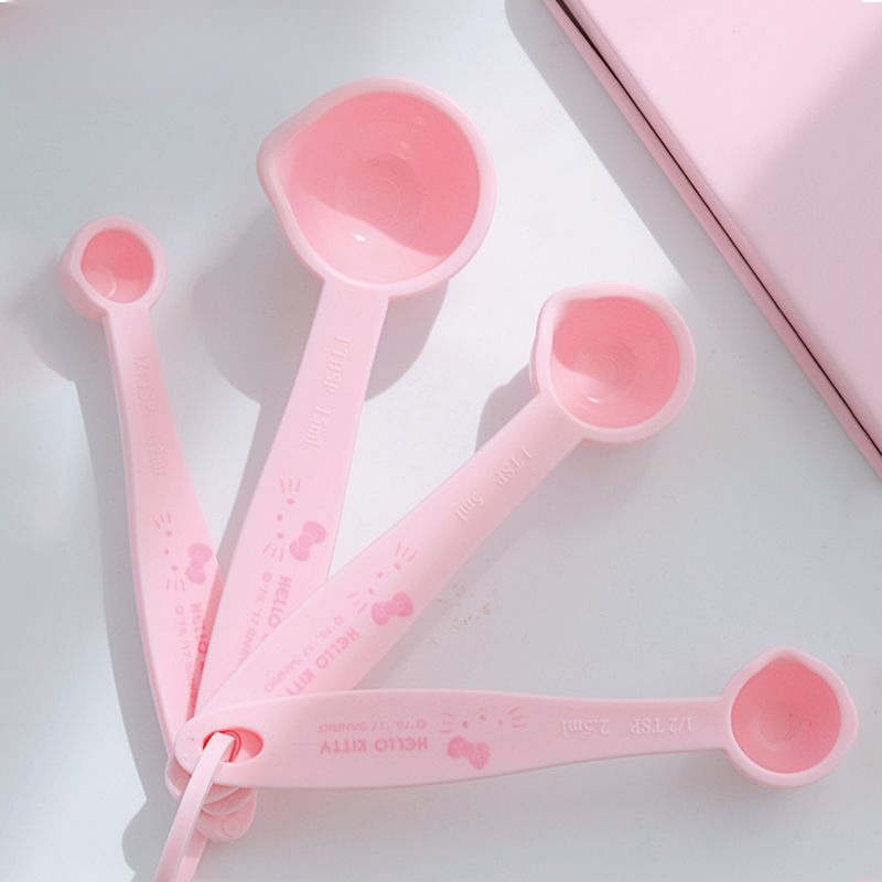 헬로키티 프린트 계량스푼 세트, 귀여운 만화 캐릭터 주 - Kitchen Baking Set 리뷰 및 가격