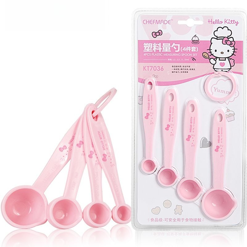 헬로키티 프린트 계량스푼 세트, 귀여운 만화 캐릭터 주 - Kitchen Baking Set 리뷰 및 가격