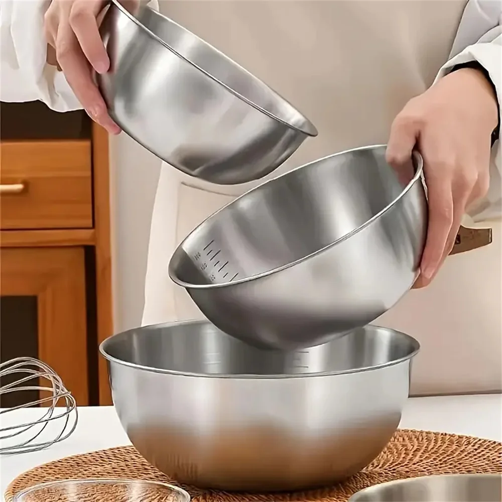 1-3 스테인리스 스틸 볼 세트(저울 포함) - 요리, - Kitchen Baking Set 리뷰 및 가격