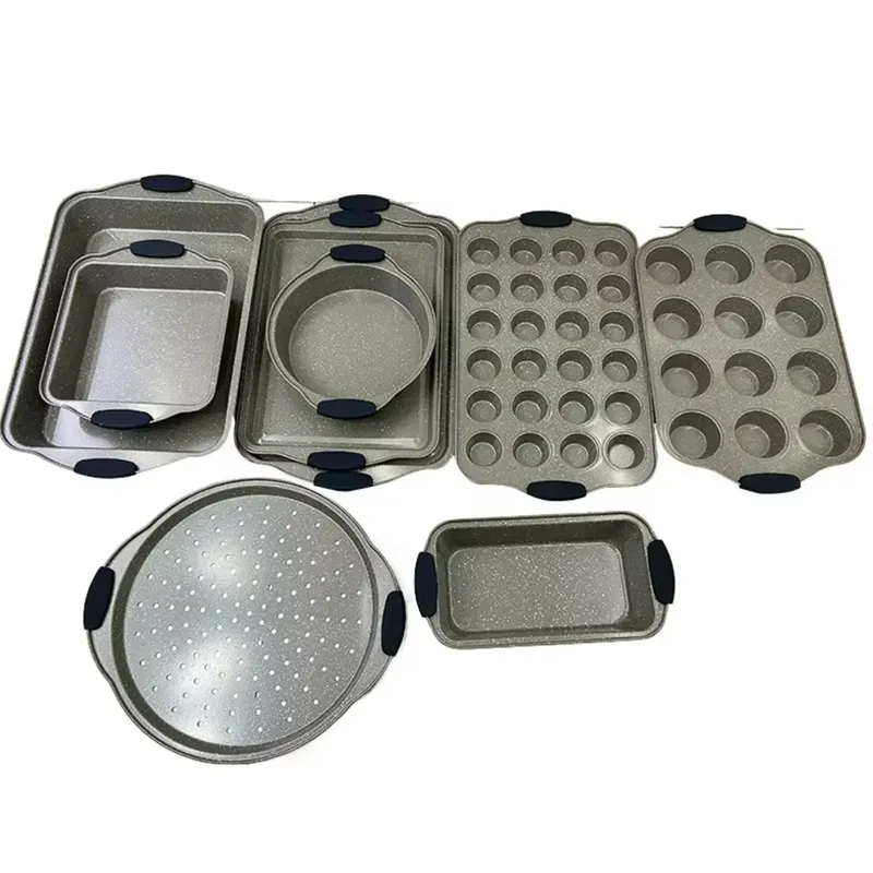 9종 재사용 가능 베이킹 몰드 세트 논스틱 직사각형 빵 - Kitchen Baking Tray Set 리뷰 및 가격
