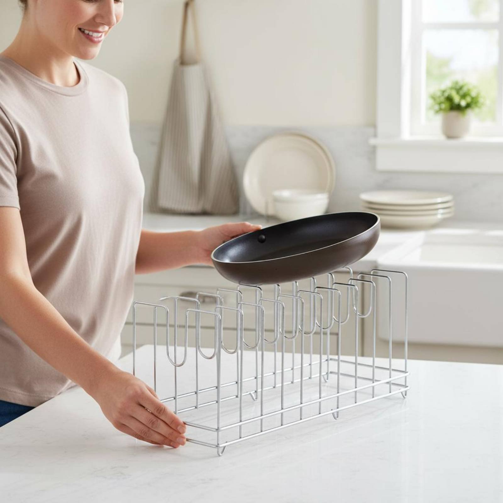 피자팬 랙 공간 절약 베이킹 트레이 홀더 냄비 뚜껑 스 - Kitchen Baking Tray Rack 리뷰 및 가격