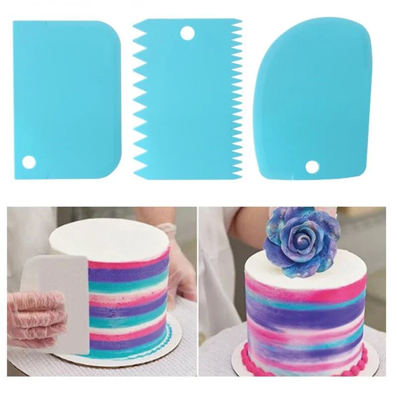 3 개/몫 크림 스크레이퍼 매끄러운 DIY 케이크 장식 - Fondant Smoother Set 리뷰 및 가격