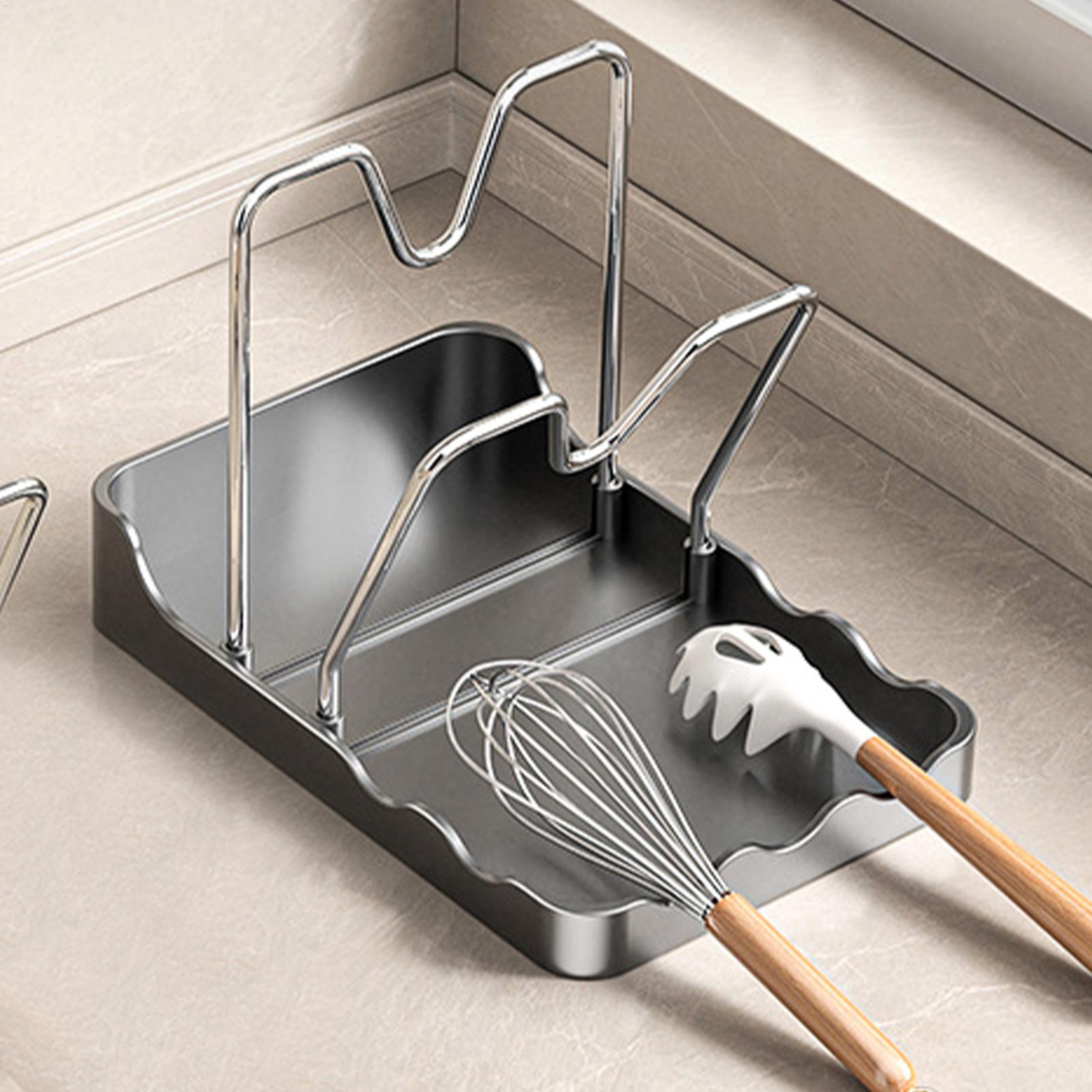 냄비 뚜껑 정리대, 수직형 스푼 디스플레이 스탠드, 물 - Kitchen Baking Tray Rack 리뷰 및 가격